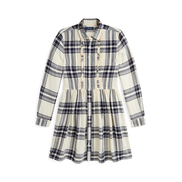 Plaid Cotton Twill Shirtdress