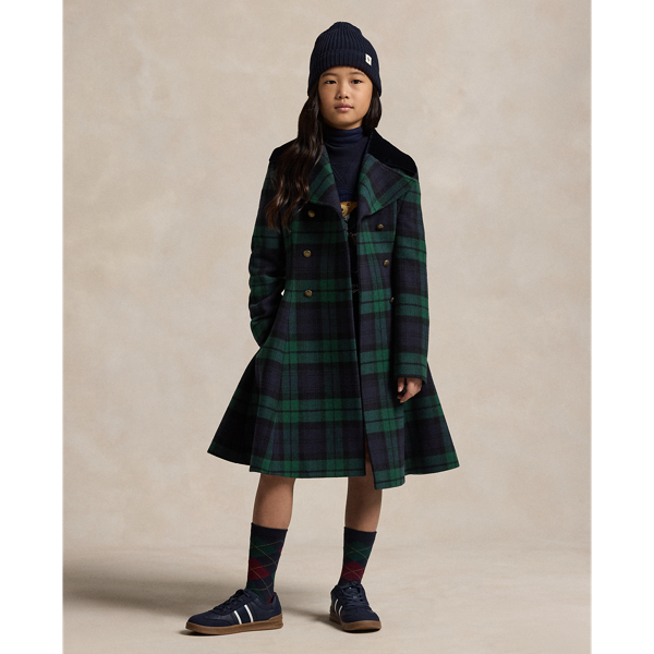 Plaid Wool Blend Princess Coat for Girls Ralph Lauren PT