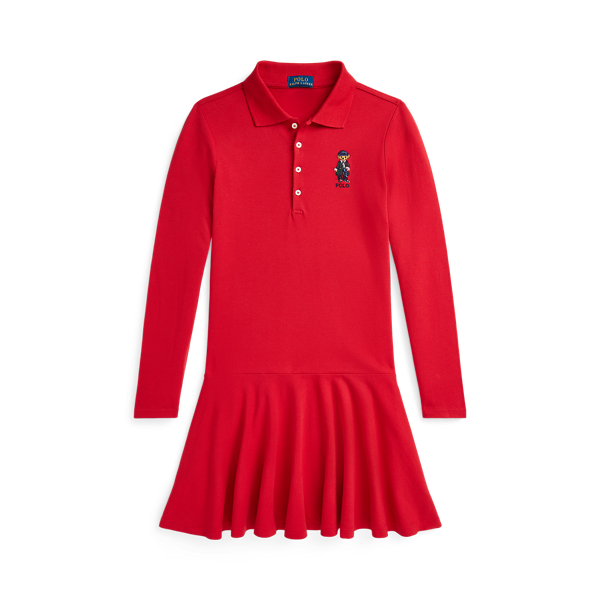 Polo Bear Stretch Mesh Polo Dress