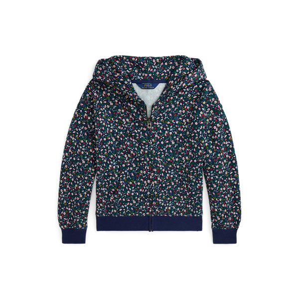 Floral Fleece Full-Zip Hoodie