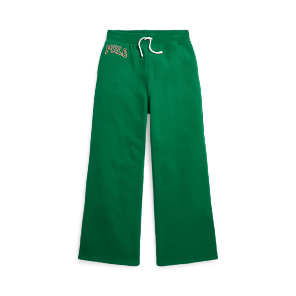 Logo Fleece Wide-Leg Tracksuit Bottoms