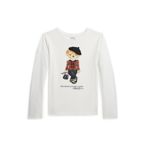 Polo Bear Cotton Jersey Long-Sleeve Tee