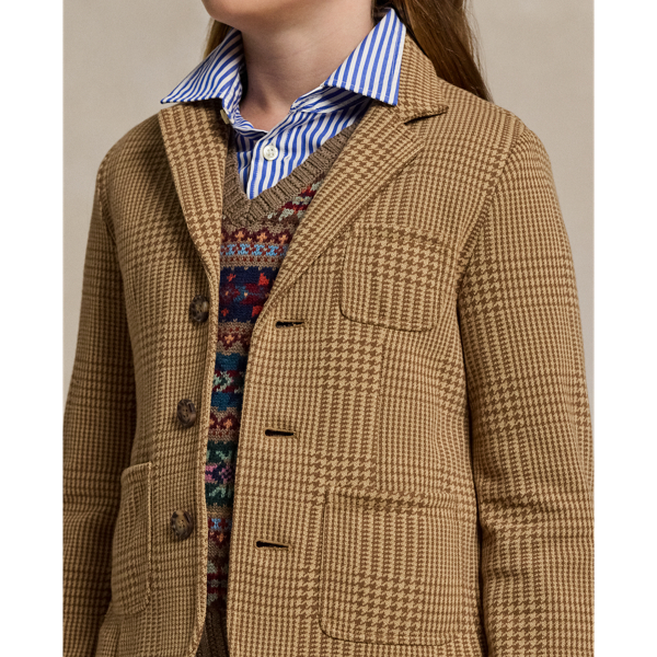 Glen Plaid Double Knit Blazer