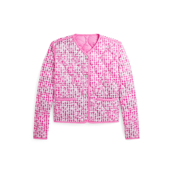 Chaqueta reversible con cuadros vichy Girls 7-14 Years en 1
