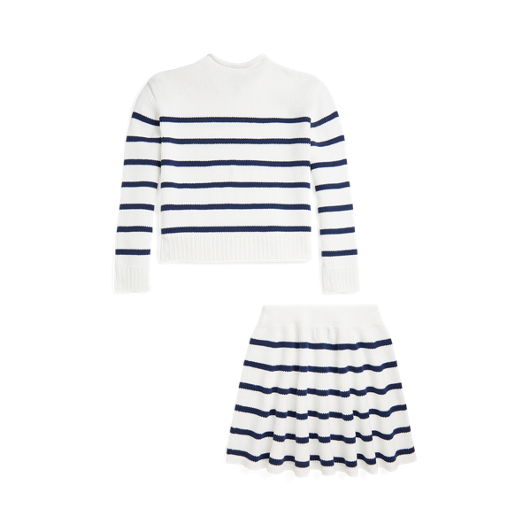 Striped Cotton Jumper Skirt Set for Girls Ralph Lauren UAE