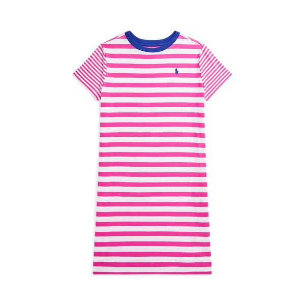 Striped Cotton Jersey T-Shirt Dress