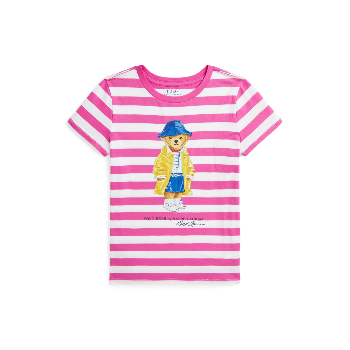 新作ポロラルフローレン ストライプコットンジャージーTシャツ ストライプド ロゴ コットン ジャージー Tシャツ | ラルフ