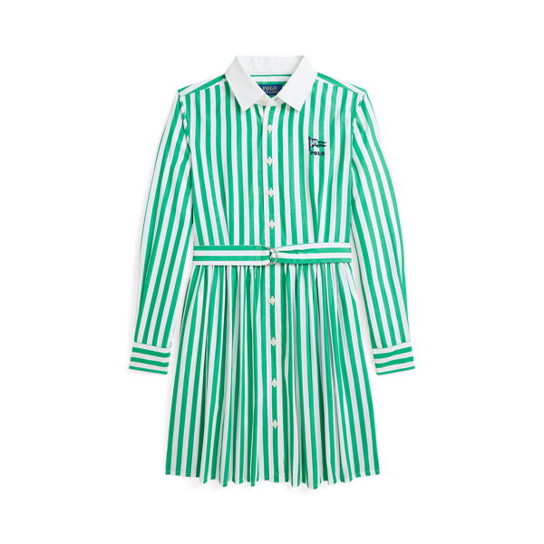 Nautical-Flag Cotton Poplin Shirtdress