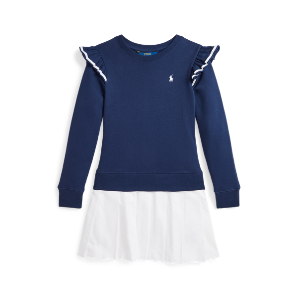 Woven-Skirt Terry Dress Girls 7-14 Years 1