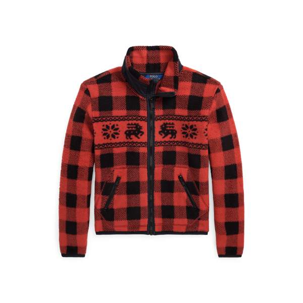 Veste Teddy Fair Isle en molleton