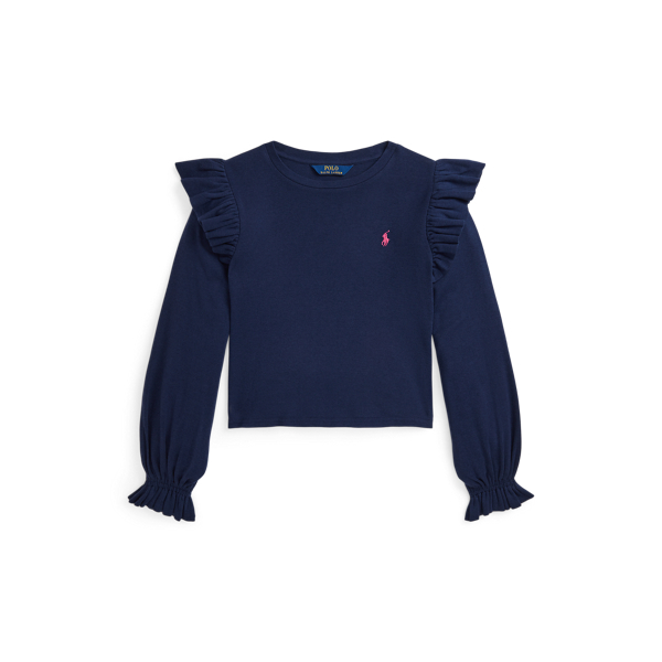 Haut volant&eacute; manches longues coton modal Girls 7-14 Years en 1