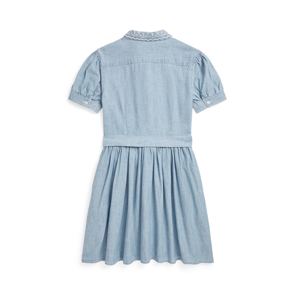 Belted Indigo Chambray Shirtdress