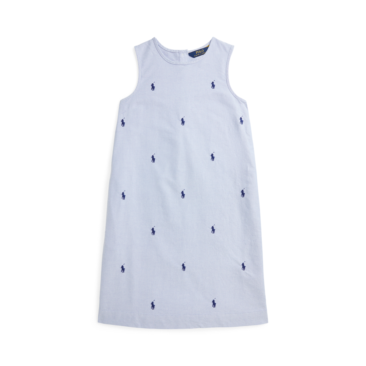 SALE国内即発【POLO Ralph Lauren】Pony刺繍入★綿 A Line Dress Polo Pony Cotton Oxford Dress