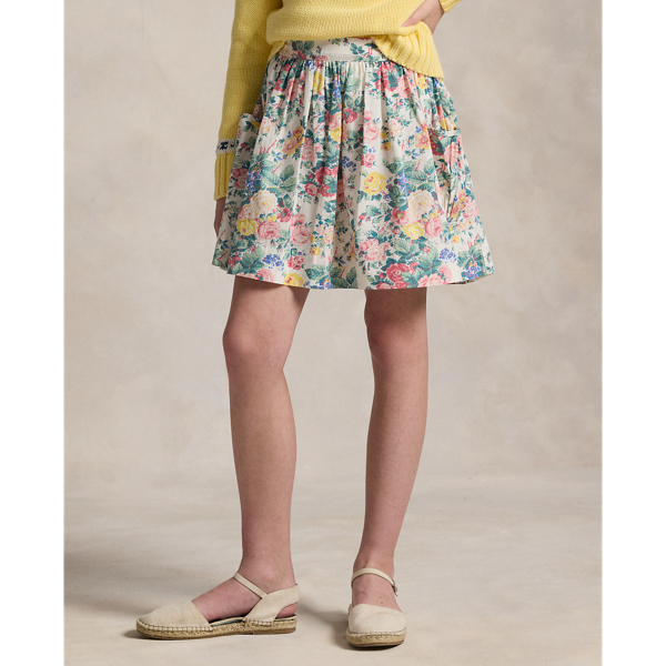 【Polo Ralph Lauren】フローラルコットンミディスカート Polo Ralph Lauren☆フローラル コットンミディスカート スカート