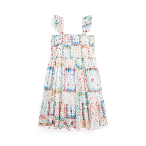 Floral Smocked Cotton Batiste Dress Girls 7-14 Years 1