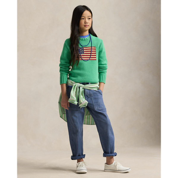 Pantalon en satinette retournée