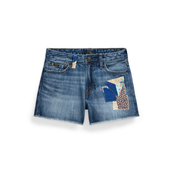 ショートパンツ RALPH LAUREN WOMEN Distressed-Hem Denim Shorts Blue RALPH LAUREN WOMEN Distressed-Hem Denim Shorts Blue