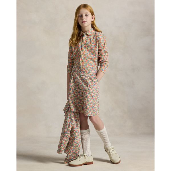 Witherspoon Floral Floral Linen-Cotton Short Girls 7-14 Years 1