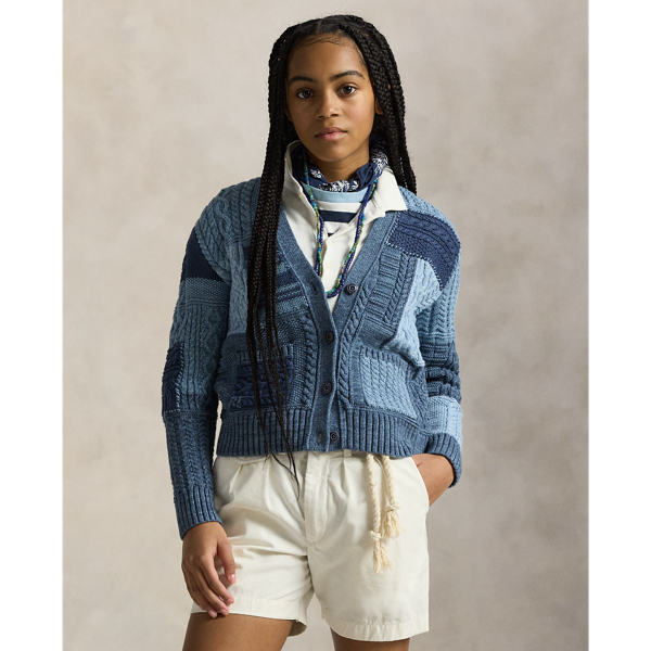Cardigan patchwork en coton