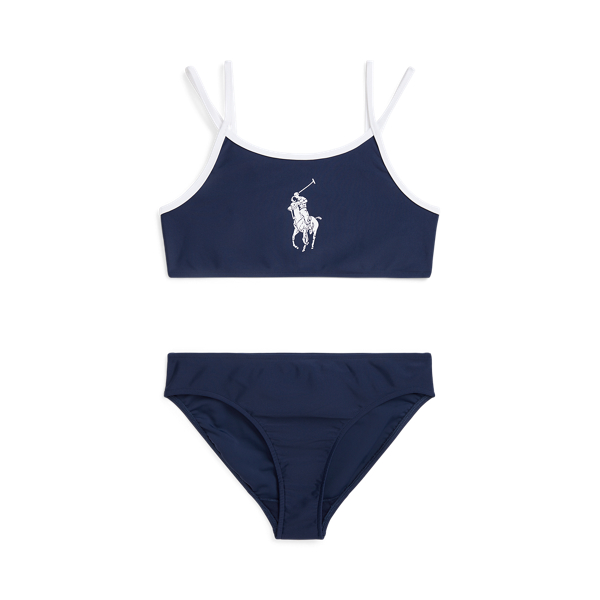 Newport Navy W/ White Tip Bikini Big Pony Girls 7-14 Years 1