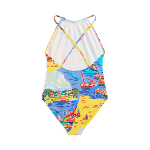 Maillot une pi&egrave;ce &agrave; motif Riviera Girls 7-16 en Village havre bord de mer 2