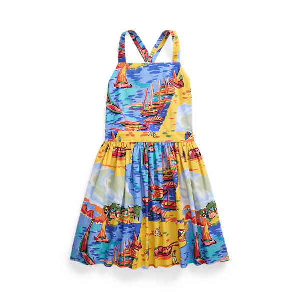 Baumwollkleid mit Riviera-Druck