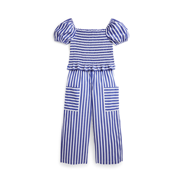 Striped Cotton Top &amp; Cropped Trouser Set