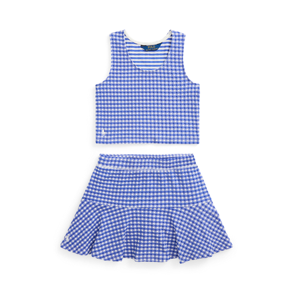 Jupe-short et haut &agrave; motif vichy Girls 7-14 Years en 1