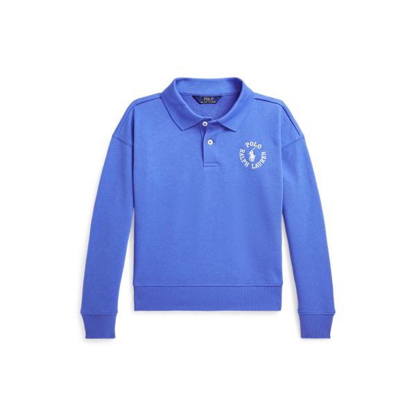 Sweat Polo à logo en coton éponge