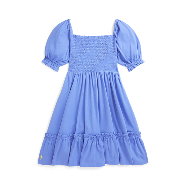 Smocked Cotton Jersey Dress