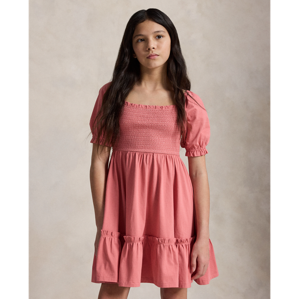 Desert Rose Smocked Cotton Jersey Dress Girls 7-16 4