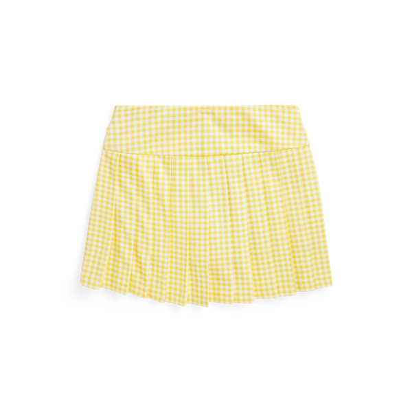 Gingham Pleated Ponte Skort