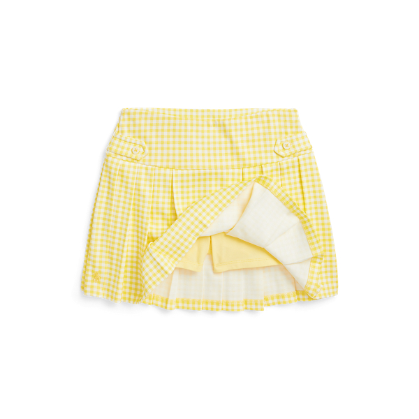 Gingham Pleated Ponte Skort