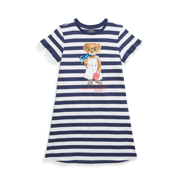 【Polo Ralph Lauren】Cotton Jersey Tee Dress Polo Ralph Lauren Logo Embroidered Cotton Jersey T-Shirt