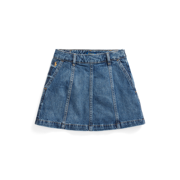 Indigo Cotton Denim Skirt
