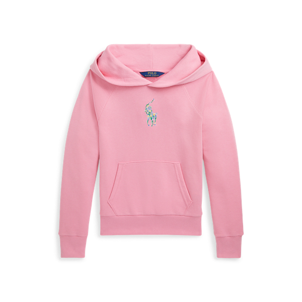 Gebloemde French terry Big Pony hoodie