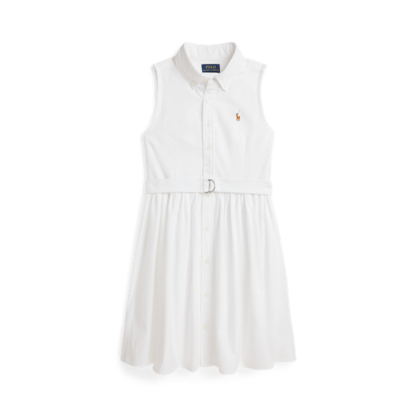Baumwolloxford-Hemdkleid mit G&uuml;rtel Girls 7-14 Years in Wei&szlig; 2