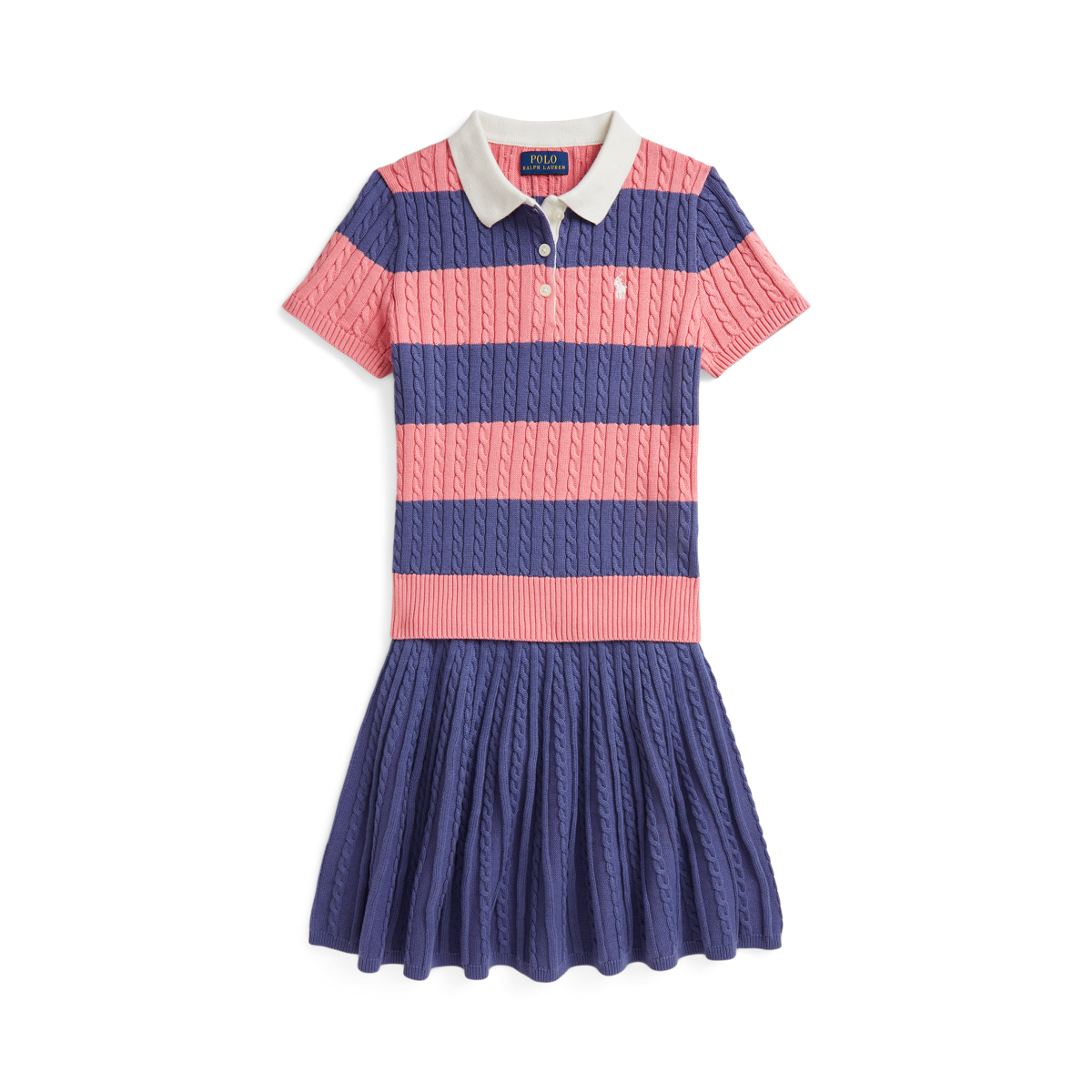 ケーブル コットン Polo セーター & スカート セット | ラルフ