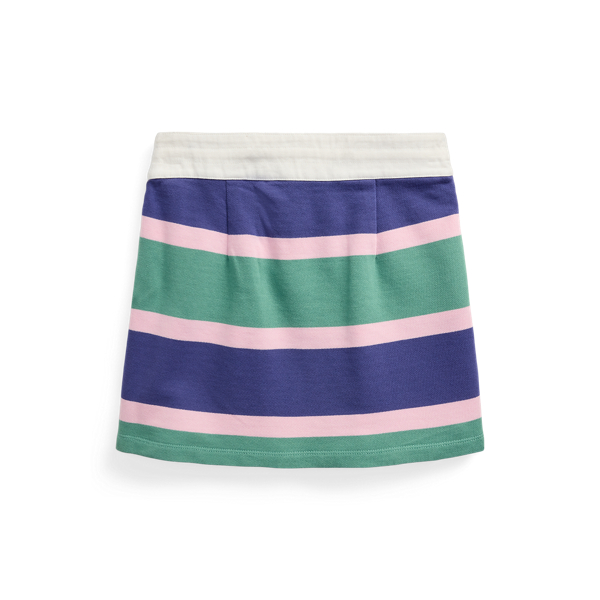 Striped Cotton Terry Rugby Skirt