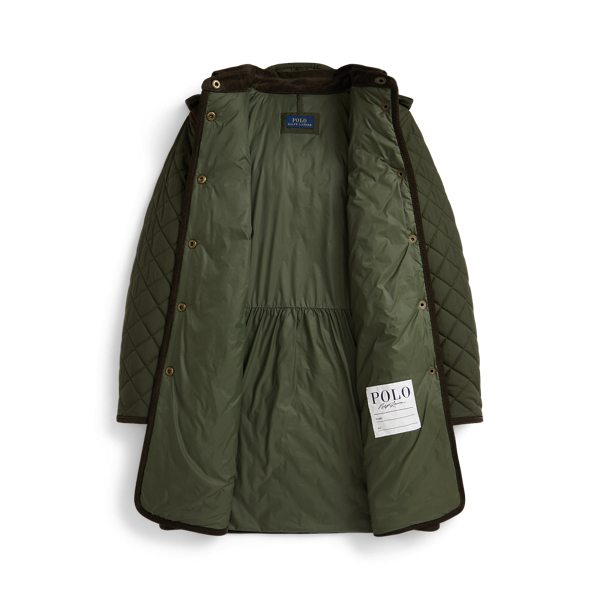 Quilted Long Barn Jacket