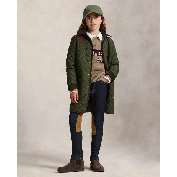 Quilted Long Barn Jacket