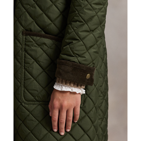 Quilted Long Barn Jacket