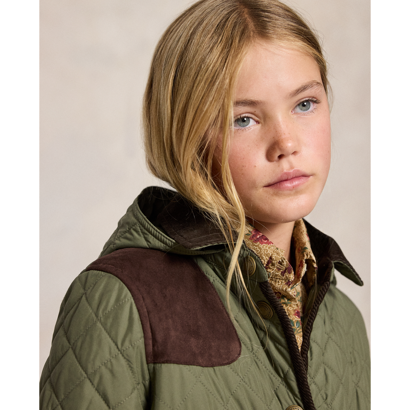 Детская куртка Ralph Lauren Quilted Long Barn, цвет: Оливковый — фото 3
