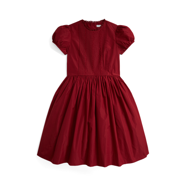 Embroidered Pintucked Dress