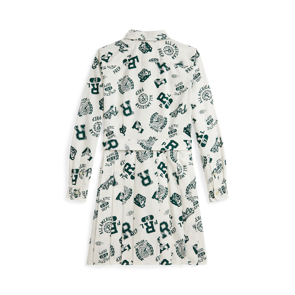 Team Spirit Toss Logo Cotton Oxford Shirt Dress Girls 7-16 2