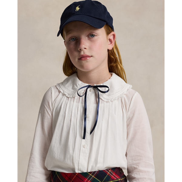 Ruffled Cotton Voile Top