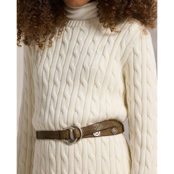 Cable-Knit Cotton Sweater Dress