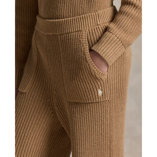 Cotton Wide-Leg Sweater Pant