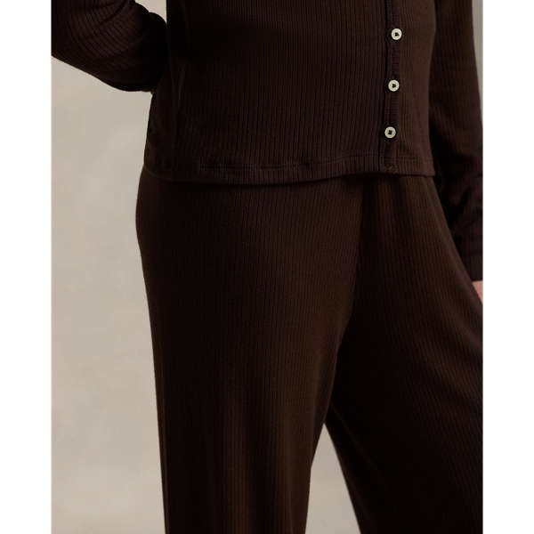 Ribbed Wide-Leg Pant