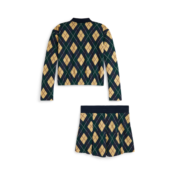 Argyle Stretch Mesh Polo Shirt & Skort